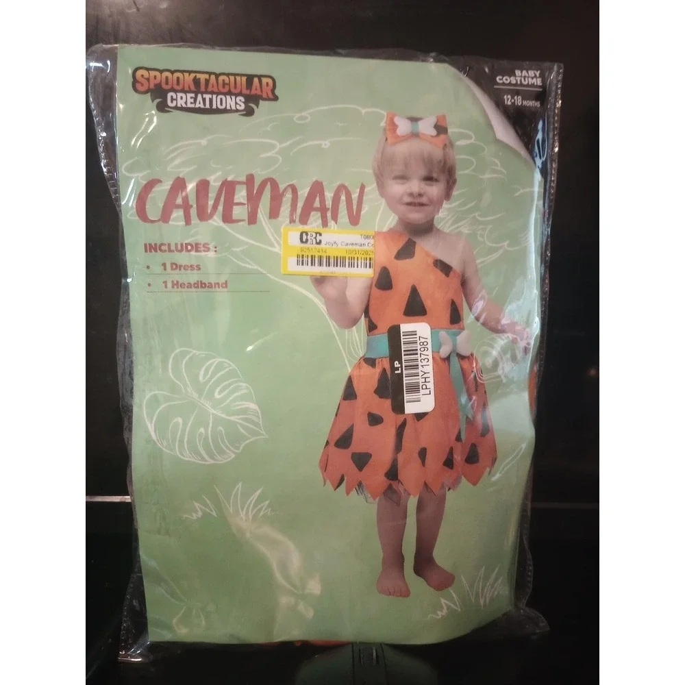 Spooktacular Creations Baby Caveman Cavegirl Costume 12-18 Months New